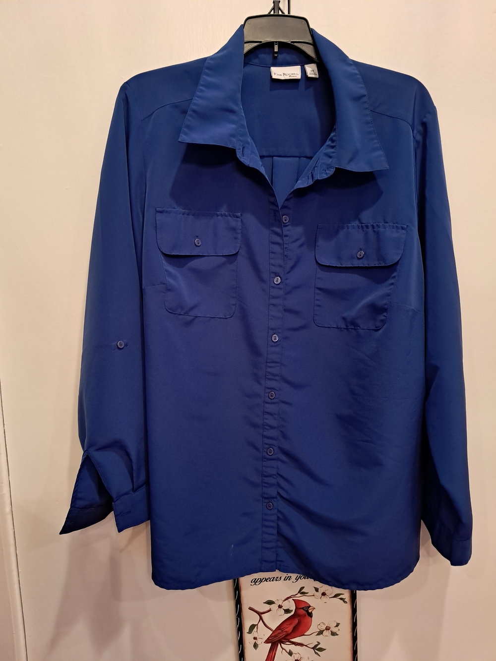 Kim Rogers Women's Button-Up Shirt in Royal Blue